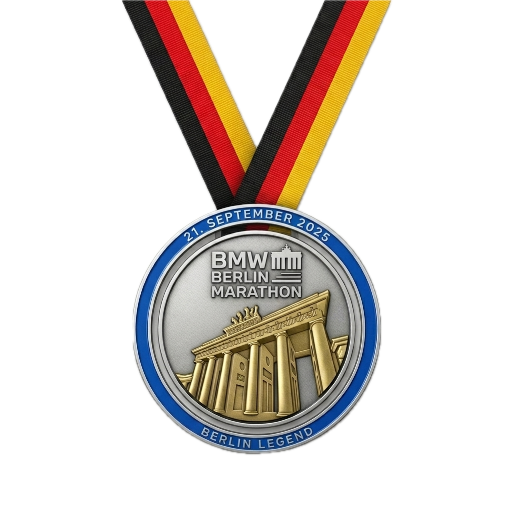 BMW Berlin Marathon 2025 finisher medal — earned on the fastest marathon course in the world