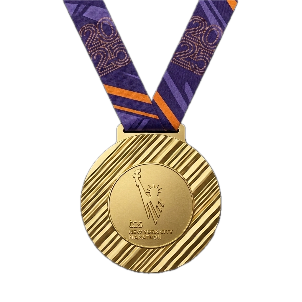 TCS New York City Marathon 2025 finisher medal — earned across the largest marathon in the world