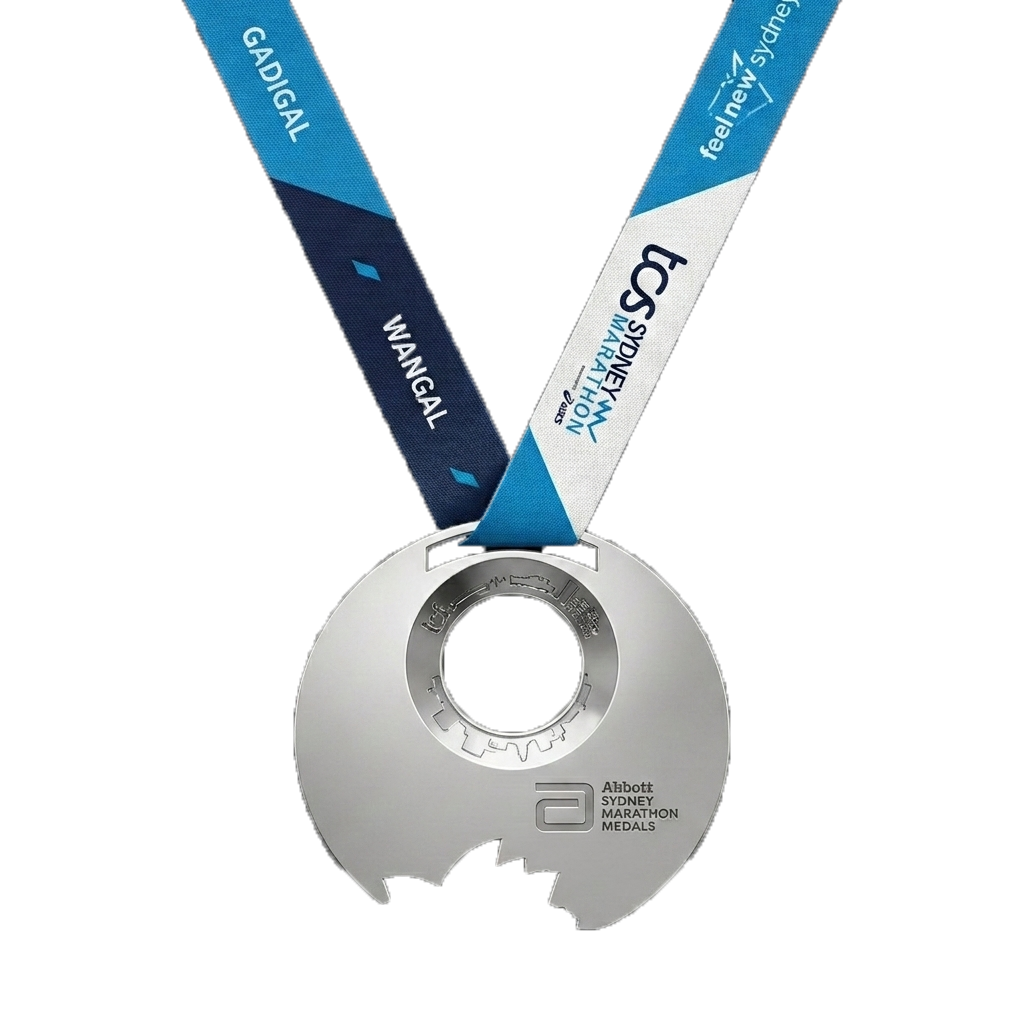 TCS Sydney Marathon 2025 finisher medal — the seventh Abbott World Marathon Major added in 2025