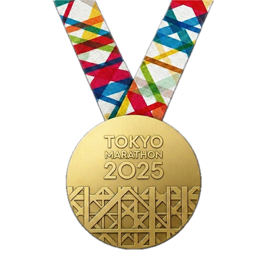 Tokyo Marathon 2025 finisher medal — the Abbott World Marathon Major medal awarded at Tokyo Station